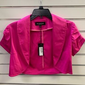 NWT Sportstaff Pink Crop Open Jacket